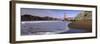 Beach with suspension bridge in the background, Baker Beach, Golden Gate Bridge, San Francisco,...-null-Framed Photographic Print