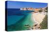 Beach with the Old Town of Dubrovnik, Dalmatia, Croatia-null-Stretched Canvas