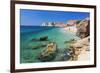 Beach with the Old Town of Dubrovnik, Dalmatia, Croatia-null-Framed Art Print