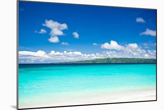 Beach with Turquoise Water and White Sand-pashapixel-Mounted Photographic Print