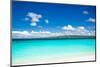 Beach with Turquoise Water and White Sand-pashapixel-Mounted Photographic Print