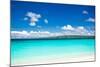 Beach with Turquoise Water and White Sand-pashapixel-Mounted Photographic Print