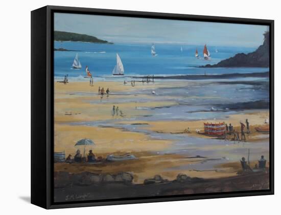 Beach-Jennifer Wright-Framed Stretched Canvas