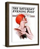 "Beachball," Saturday Evening Post Cover, July 12, 1924-James Calvert Smith-Framed Premium Giclee Print