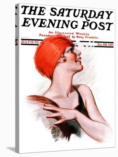 "Beachball," Saturday Evening Post Cover, July 12, 1924-James Calvert Smith-Stretched Canvas