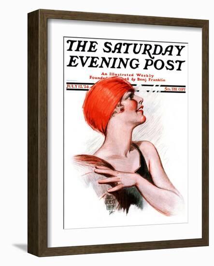 "Beachball," Saturday Evening Post Cover, July 12, 1924-James Calvert Smith-Framed Giclee Print