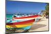 Beachboats Isla Mujeres Mexico-null-Mounted Art Print