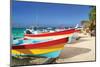 Beachboats Isla Mujeres Mexico-null-Mounted Art Print