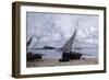 Beached Boats at St Jean, 1884-Emmanuel Lansyer-Framed Giclee Print