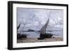 Beached Boats at St Jean, 1884-Emmanuel Lansyer-Framed Giclee Print