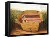 Beached Dinghy-Karl Soderlund-Framed Stretched Canvas