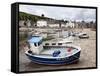 Beached Fishing Boat in the Harbour at Stonehaven, Aberdeenshire, Scotland, United Kingdom, Europe-Mark Sunderland-Framed Stretched Canvas