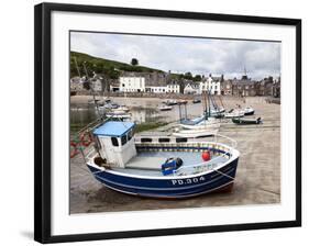 Beached Fishing Boat in the Harbour at Stonehaven, Aberdeenshire, Scotland, United Kingdom, Europe-Mark Sunderland-Framed Photographic Print