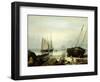 Beached for Repairs, Duncan's Point, Gloucester, 1848-Fitz Henry Lane-Framed Giclee Print