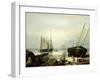 Beached for Repairs, Duncan's Point, Gloucester, 1848-Fitz Henry Lane-Framed Giclee Print