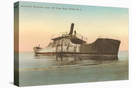 Beached Steamer, Cape May, New Jersey-null-Stretched Canvas