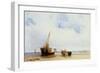 Beached Vessels and a Wagon Near Trouville, c.1825-Richard Parkes Bonington-Framed Giclee Print