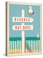 Beaches vs. Rat Race-Anderson Design Group-Stretched Canvas