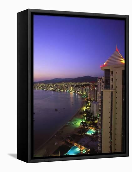 Beachfront, Acapulco, Mexico-Walter Bibikow-Framed Stretched Canvas