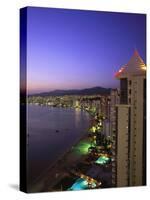 Beachfront, Acapulco, Mexico-Walter Bibikow-Stretched Canvas