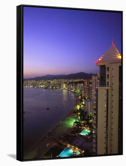 Beachfront, Acapulco, Mexico-Walter Bibikow-Framed Stretched Canvas