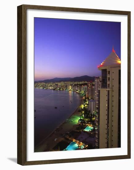 Beachfront, Acapulco, Mexico-Walter Bibikow-Framed Premium Photographic Print