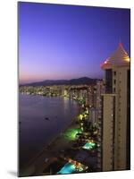 Beachfront, Acapulco, Mexico-Walter Bibikow-Mounted Photographic Print