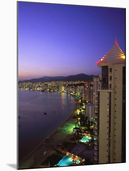 Beachfront, Acapulco, Mexico-Walter Bibikow-Mounted Photographic Print