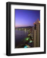 Beachfront, Acapulco, Mexico-Walter Bibikow-Framed Photographic Print