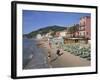 Beachfront, Alassio, Italian Riviera, Liguria, Italy-Gavin Hellier-Framed Photographic Print