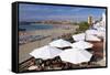 Beachfront Bar, Playa De Las Vistas, Los Cristianos, Tenerife, Canary Islands, 2007-Peter Thompson-Framed Stretched Canvas