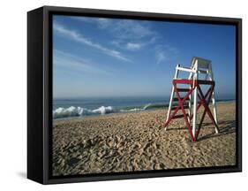 Beachfront, Charleston Beach, Rhode Island, USA-Walter Bibikow-Framed Stretched Canvas