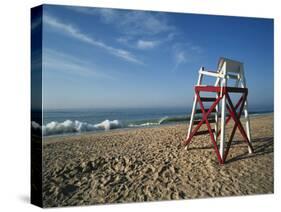 Beachfront, Charleston Beach, Rhode Island, USA-Walter Bibikow-Stretched Canvas