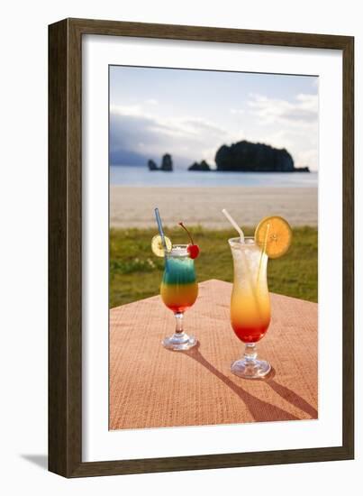 Beachfront Cocktails at Pantai Tanjung Rhu-Gavin Hellier-Framed Photographic Print