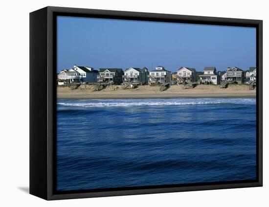 Beachfront Homes, Atlantic, Nags Head-Barry Winiker-Framed Stretched Canvas