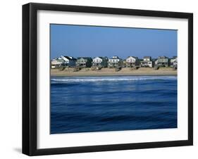 Beachfront Homes, Atlantic, Nags Head-Barry Winiker-Framed Premium Photographic Print