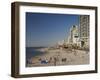 Beachfront Hotels in Late Afternoon, Tel Aviv, Israel-Walter Bibikow-Framed Photographic Print