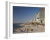 Beachfront Hotels in Late Afternoon, Tel Aviv, Israel-Walter Bibikow-Framed Photographic Print