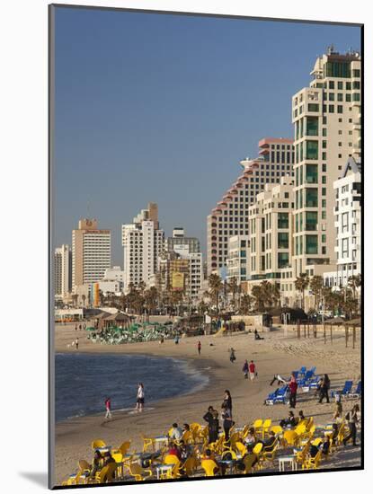 Beachfront Hotels in Late Afternoon, Tel Aviv, Israel-Walter Bibikow-Mounted Photographic Print