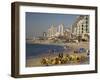 Beachfront Hotels in Late Afternoon, Tel Aviv, Israel-Walter Bibikow-Framed Photographic Print