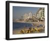 Beachfront Hotels in Late Afternoon, Tel Aviv, Israel-Walter Bibikow-Framed Photographic Print