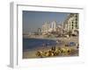 Beachfront Hotels in Late Afternoon, Tel Aviv, Israel-Walter Bibikow-Framed Photographic Print