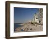 Beachfront Hotels in Late Afternoon, Tel Aviv, Israel-Walter Bibikow-Framed Photographic Print