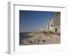 Beachfront Hotels in Late Afternoon, Tel Aviv, Israel-Walter Bibikow-Framed Photographic Print