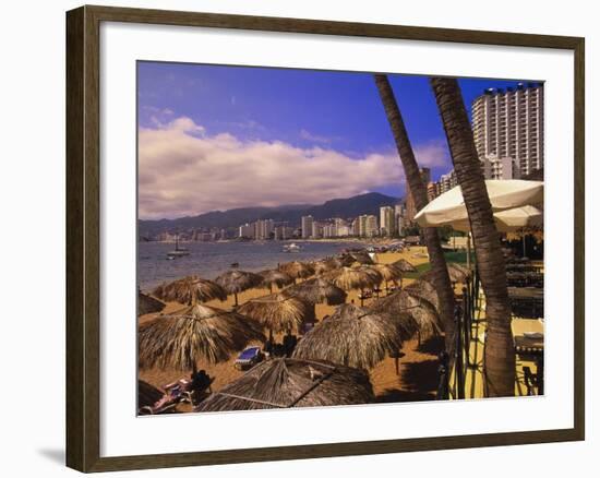 Beachfront Playa Icacos, Acapulco, Mexico-Walter Bibikow-Framed Photographic Print