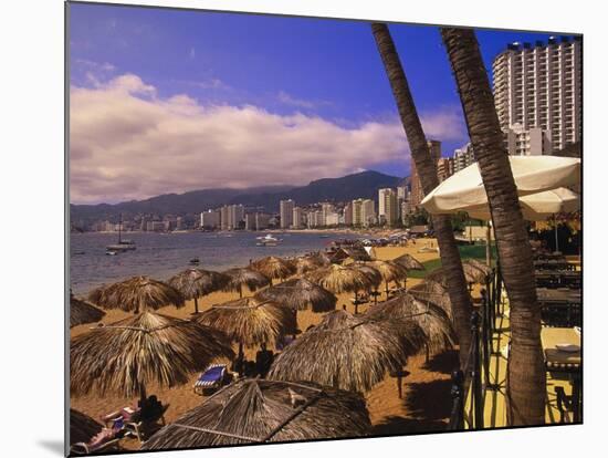 Beachfront Playa Icacos, Acapulco, Mexico-Walter Bibikow-Mounted Photographic Print