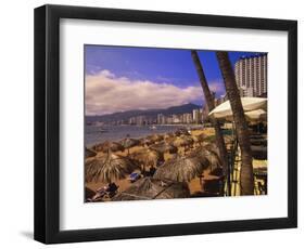 Beachfront Playa Icacos, Acapulco, Mexico-Walter Bibikow-Framed Photographic Print