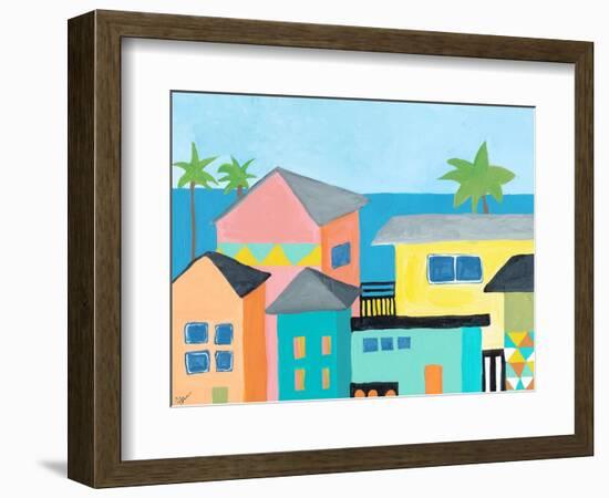 Beachfront Property 1-Jan Weiss-Framed Art Print