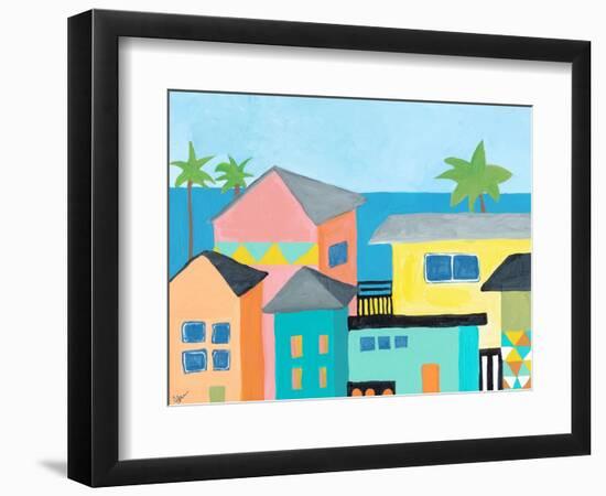 Beachfront Property 1-Jan Weiss-Framed Art Print