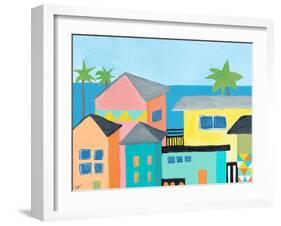 Beachfront Property 1-Jan Weiss-Framed Art Print